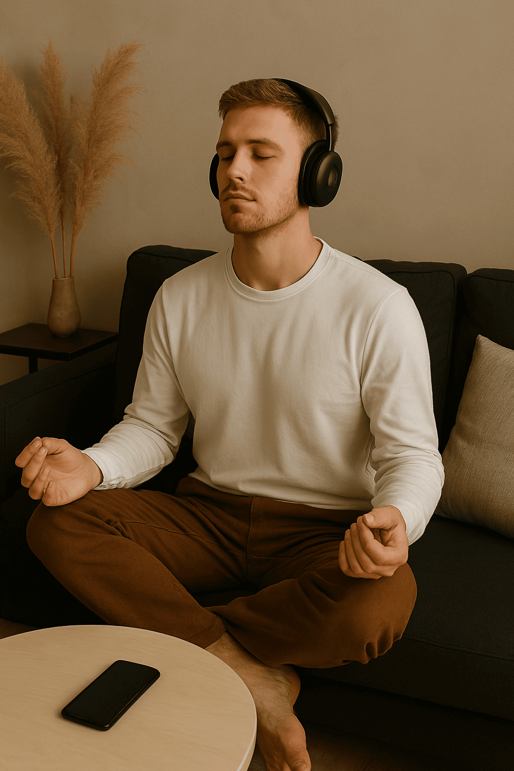 mies helpottaa adhd oireitaan meditoimalla